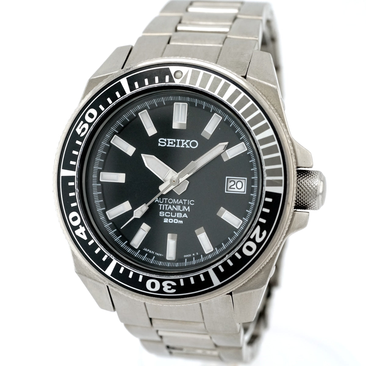 セイコー ブラックサムライ チタン製 7S25-00D0 自動巻 2004年製 USED Seiko