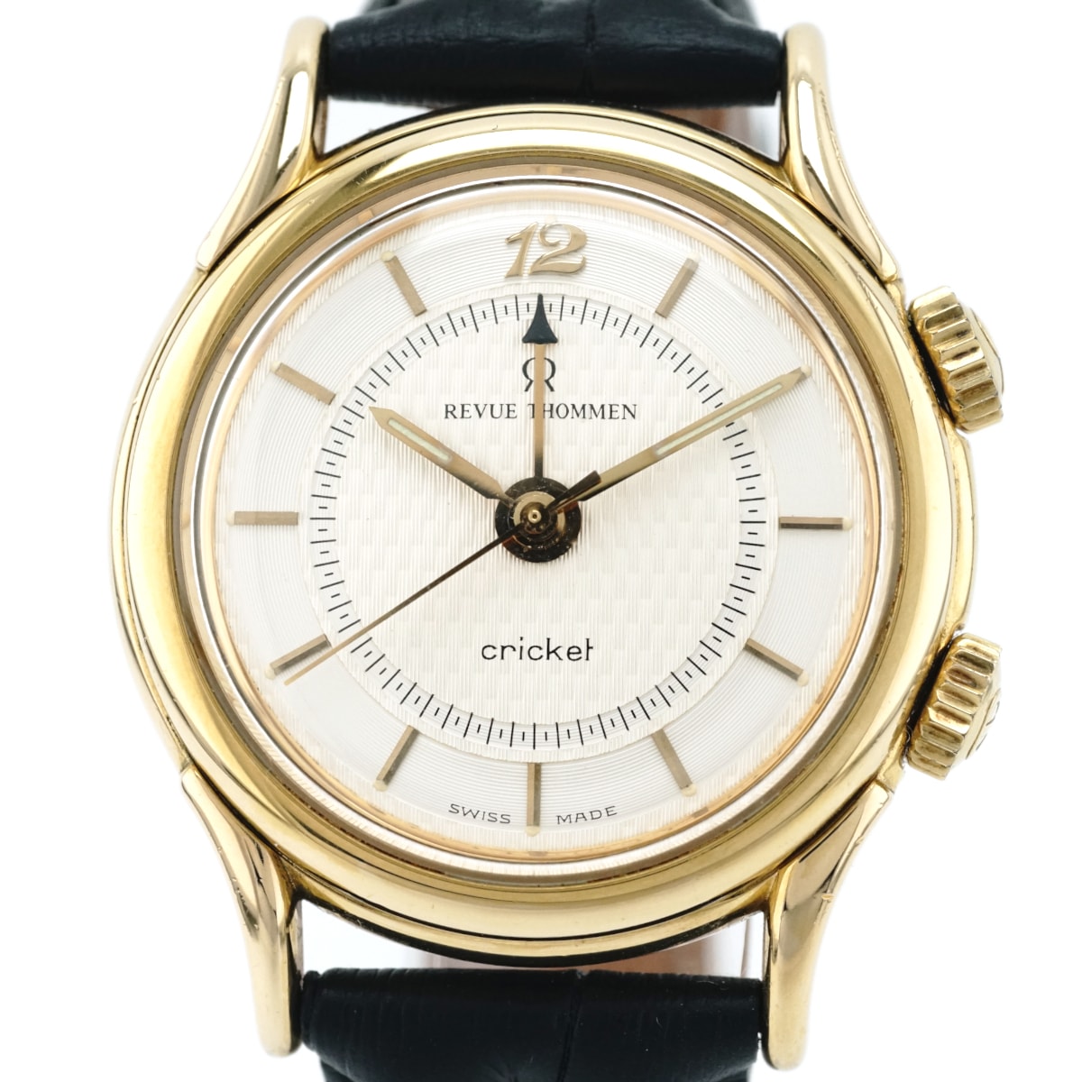 Revue Thommen Cricket 7922001 Gold Plated with Alarm Function Cal. AS1930 17 Jewels Hand-wound Overhauled Used