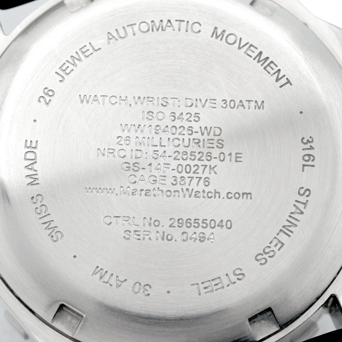 Marathon JSAR Divers 300M 36mm White Dial Automatic WW194026-WD USED MARATHON