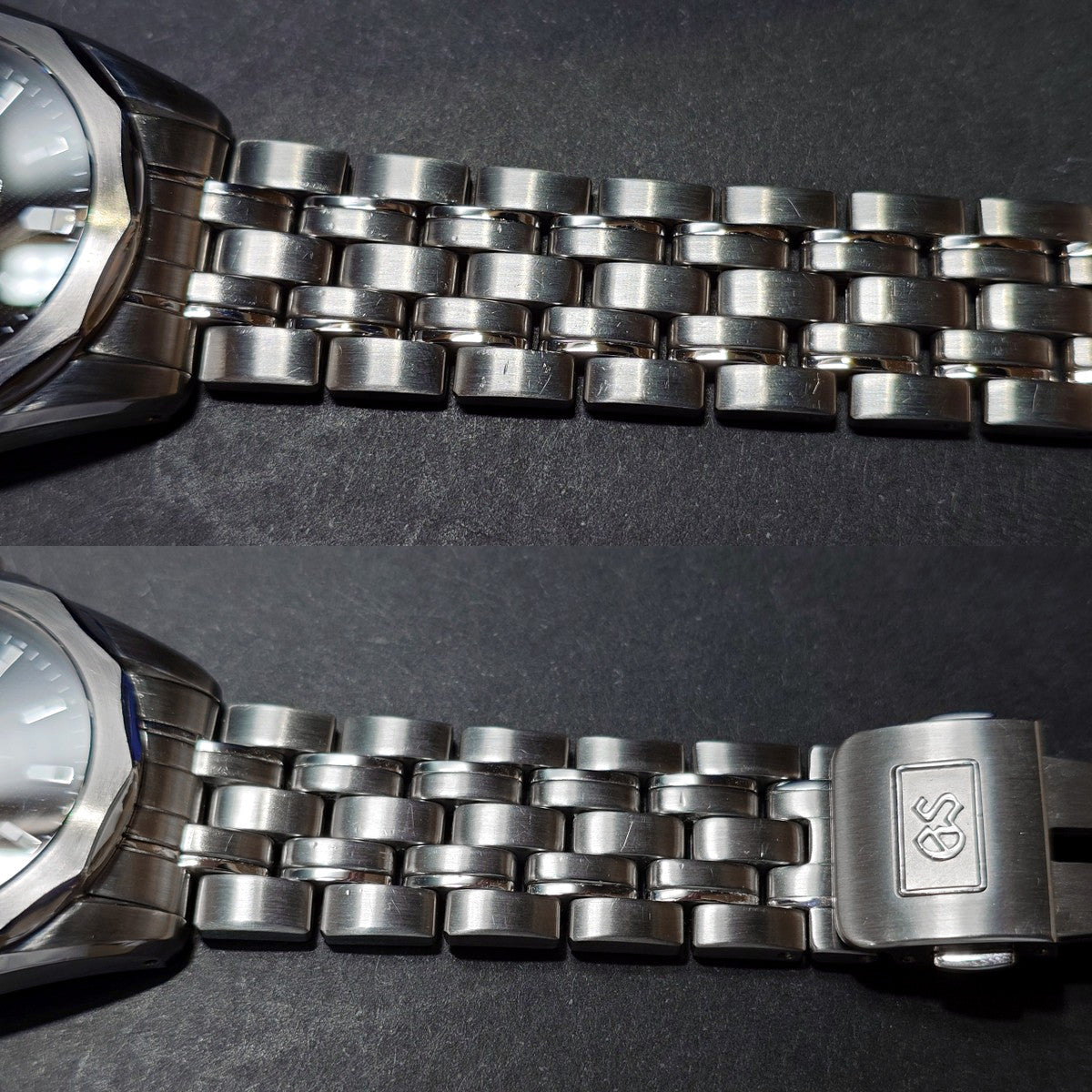 グランドセイコー SBGF001 8J56-8000 ねじ込みリューズ 純正ブレスレット クオ－ツ 1995年製 USED Seiko