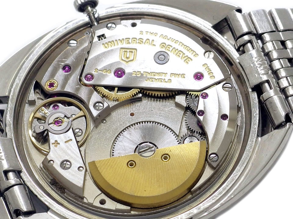 Universal Genève White Shadow Ref. 866101 Gay Frères Bracelet Cal. 2-66 Automatic Overhauled 1970s
