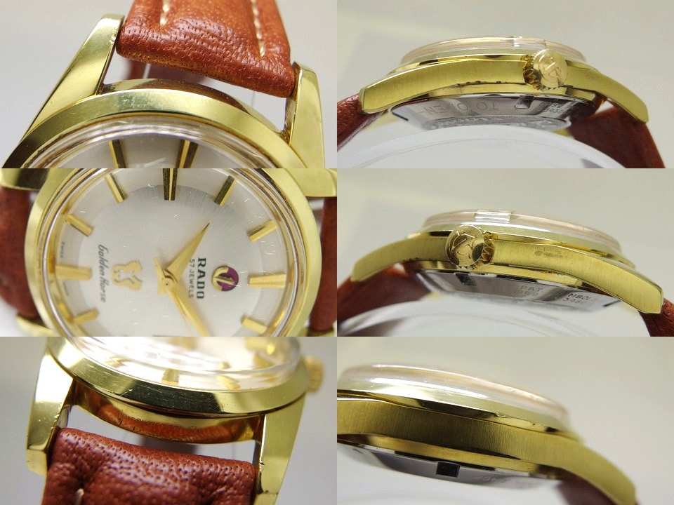 ラドー ゴールデンホース 57石 Ref.11674 金メッキ Cal.AS1789 自動巻 OH済 1957年頃 Rado