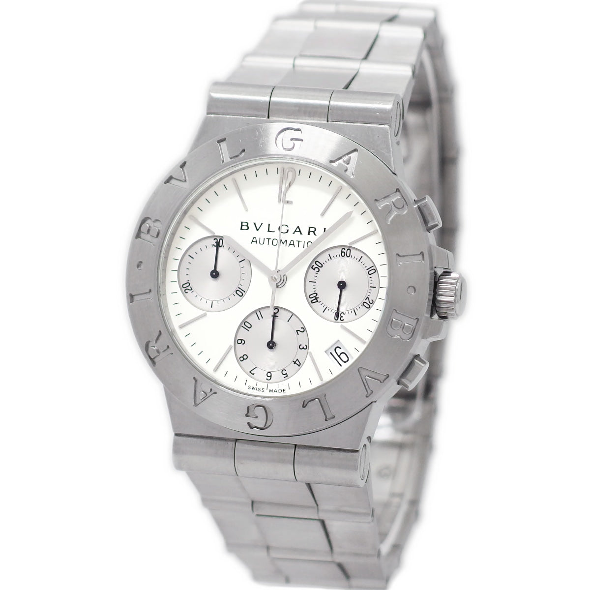 BVLGARI Diagono Sport Chronograph CH35S Stainless Steel Bracelet Automatic, Overhauled, Circa 2000, USED