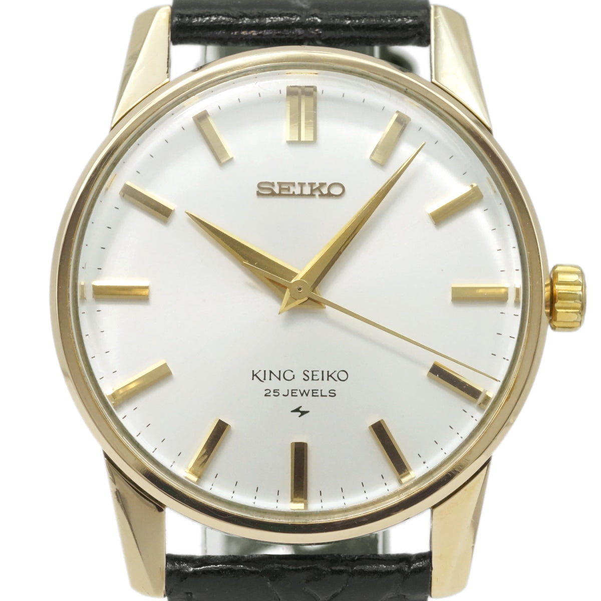 King Seiko Second Model Late Period 44-2000 Gold-Plated SEIKO Medallion Cal.44A Manual-Wind, Serviced, Manufactured in 1968 (Showa 43)