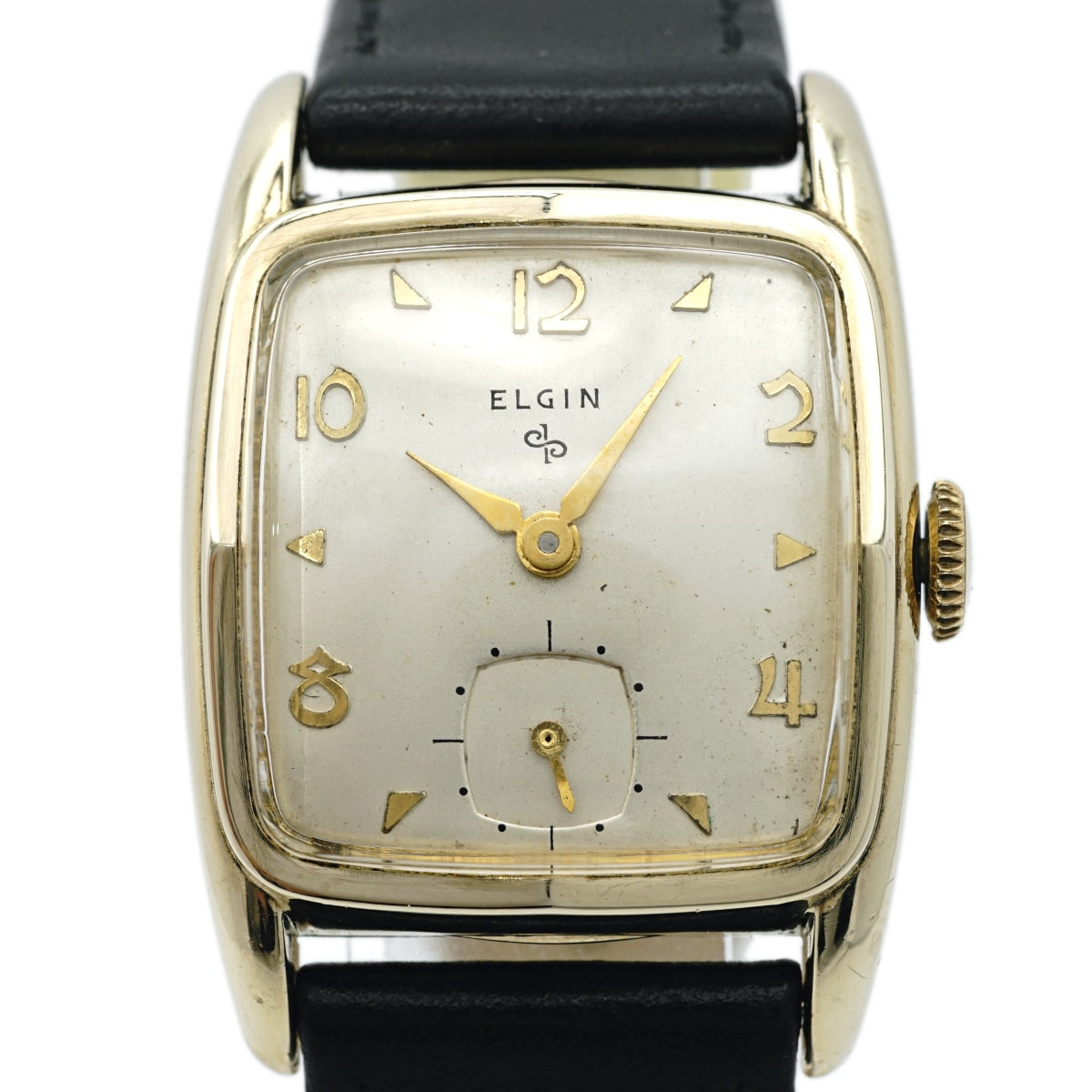 Elgin Ref. 6736, USA-made, gold-plated, domed crystal, Cal. 683, manual wind, O/H, circa 1954