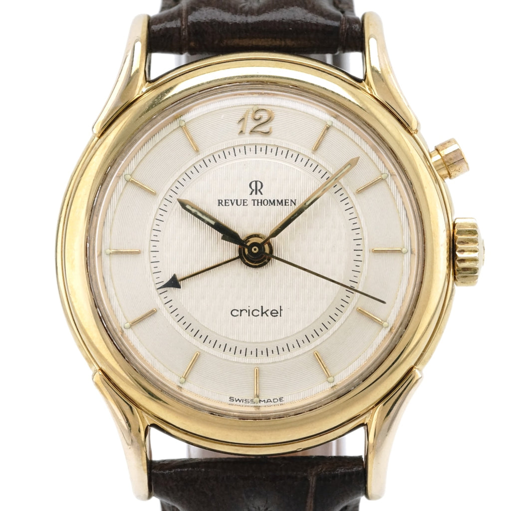 Revue Thommen Cricket 8022001 Gold Plated Alarm Hand-wound Overhauled Circa 1995 USED