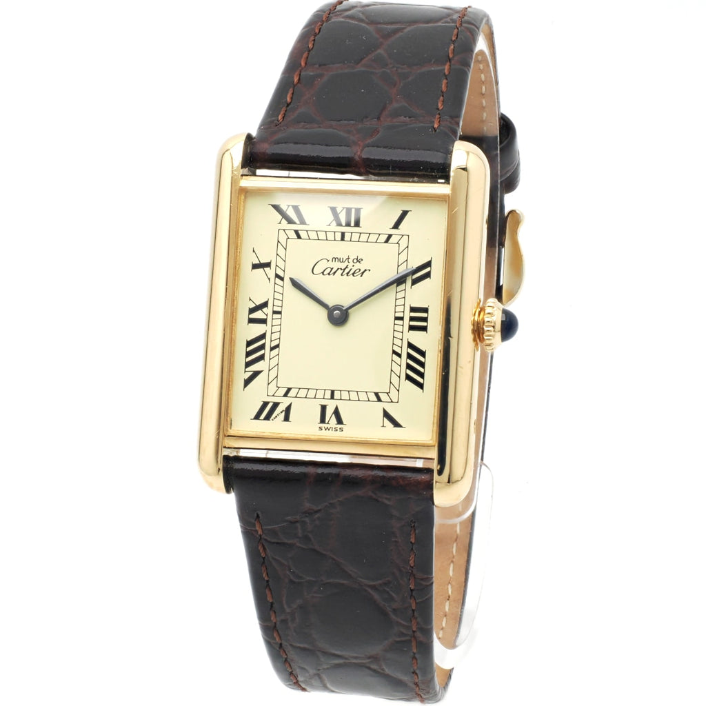Cartier Must Tank LM, manual-wind, with international lifetime guarantee, factory serviced, purchased in 1983.