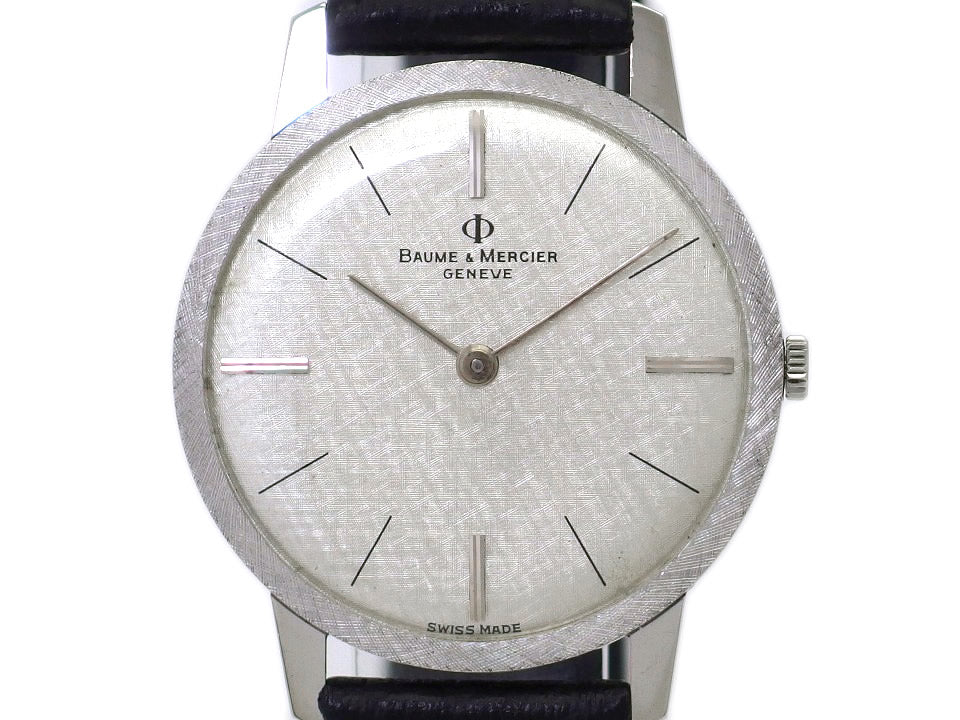 Baume & Mercier 18K White Gold 32mm Ref.35063 1 Manual Winding Overhauled Purchased in 1969