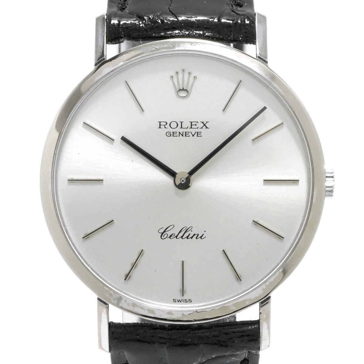 Rolex Cellini Men's Ref.4112 18k White Gold, Original Buckle, Cal.1601 19 Jewels, Manual Wind, Overhauled, Circa 1976