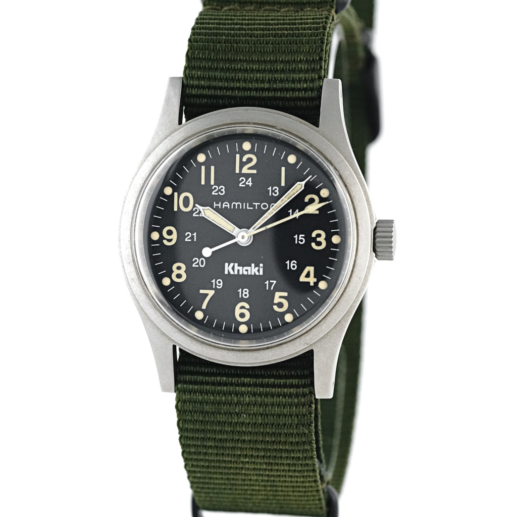 Hamilton Khaki 9415A 33mm Black Dial Cal.2801-2 17 Jewels Manual Winding 1990s USED Hamilton