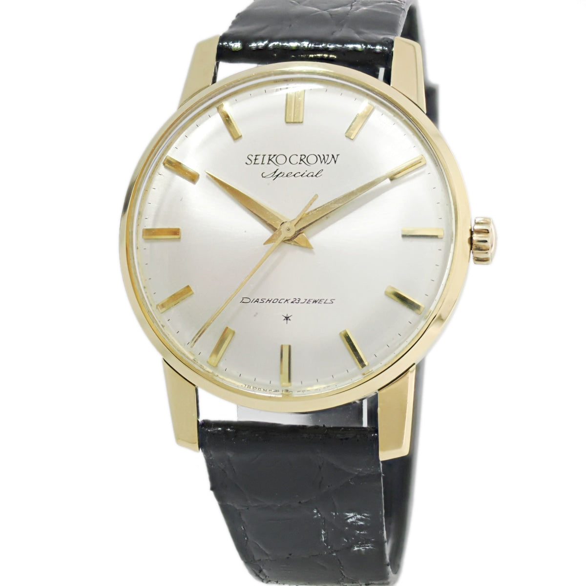 Seiko Crown Special 18K Solid Gold Ref. 70198 Cal. 341 23 Jewels Hand-wound Overhauled, Made in 1964