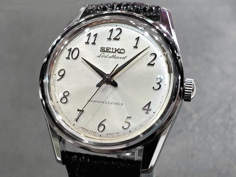 【Rare】Seiko Lord Marvel 5740-8000 Low Beat All Numerals Cal.5740B 23 Jewels Hand-wound Overhauled Manufactured in 1966