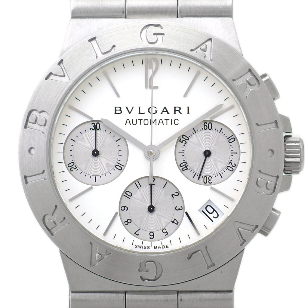 BVLGARI Diagono Sport Chronograph CH35S Stainless Steel Bracelet Automatic, Overhauled, Circa 2000, USED