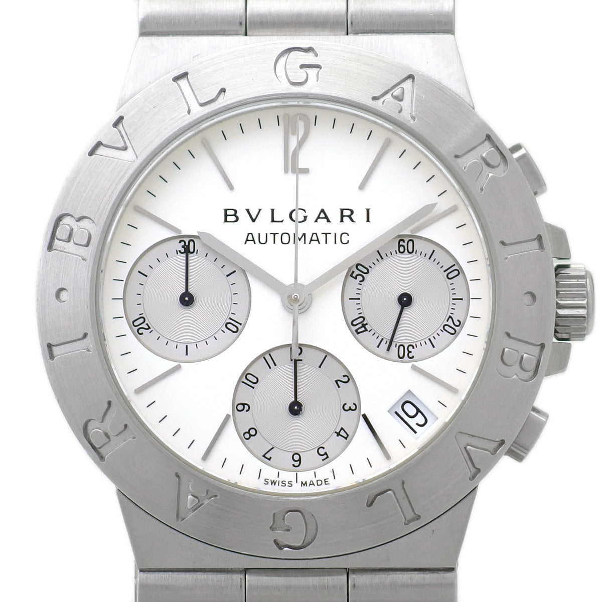 BVLGARI Diagono Sport Chronograph CH35S Stainless Steel Bracelet Automatic, Overhauled, Circa 2000, USED