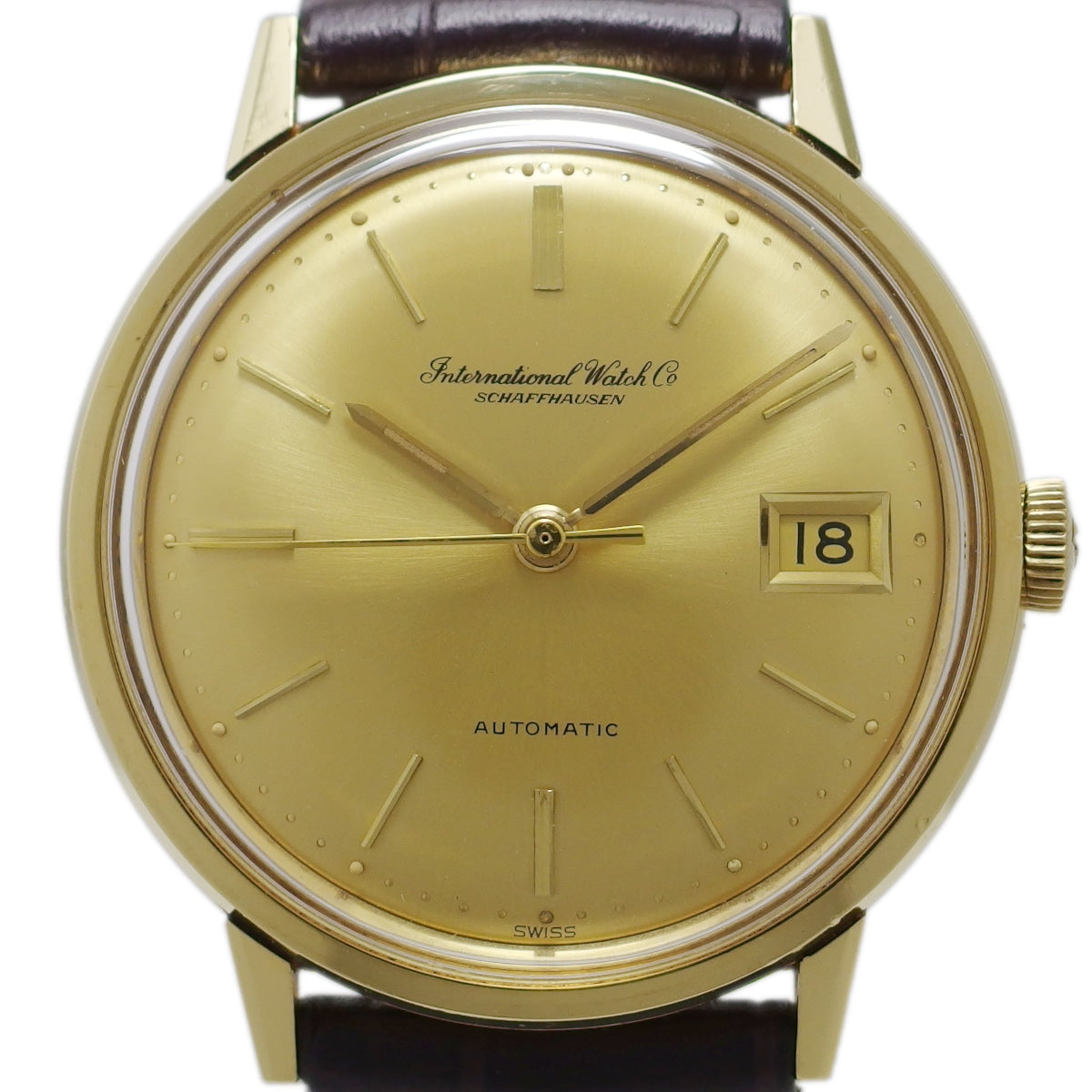 International Watch Co. 18K Solid Gold Ref. 803A Cal. 8541 Automatic, Serviced, Manufactured in 1968