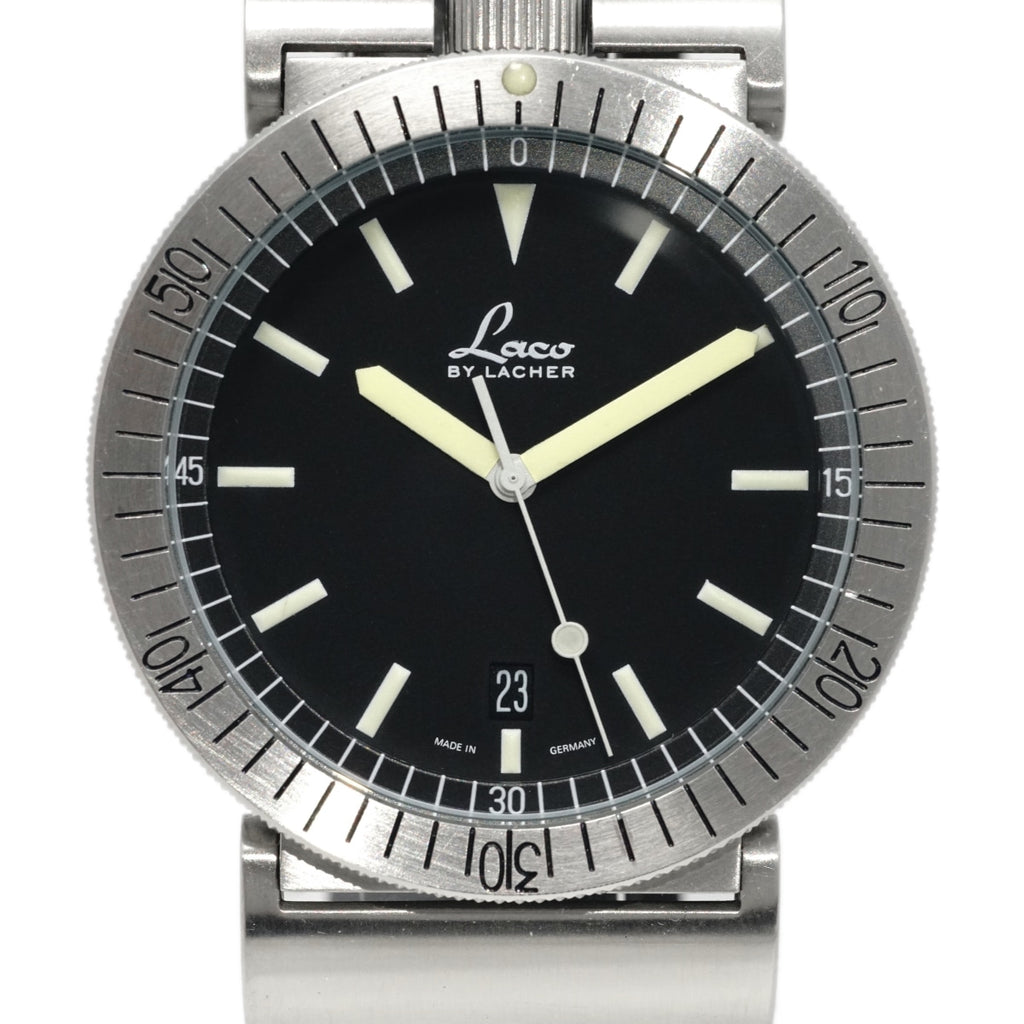 Laco by LACHER ラコ ネイビーシリーズ デイト 40mm ETA955.112 クオーツ USED