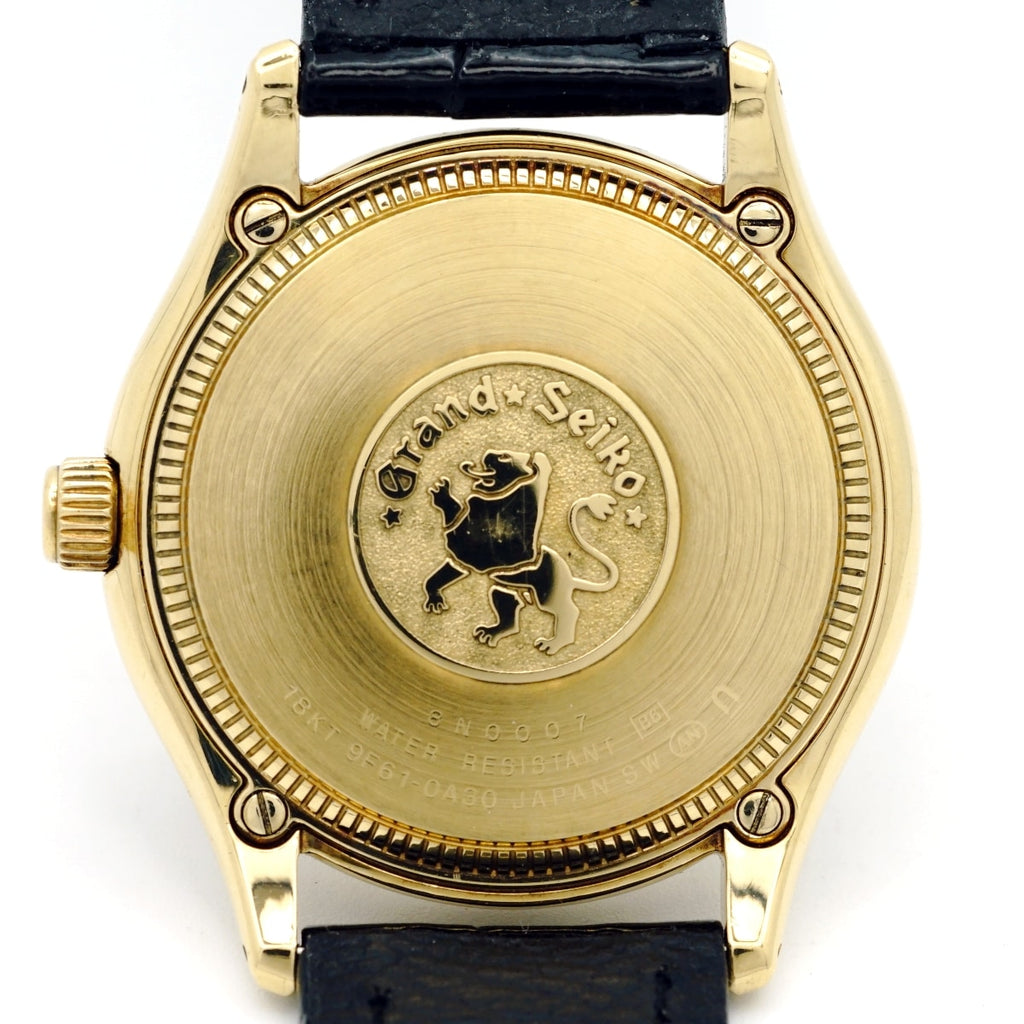 Grand Seiko SBGX016 9F61-0A30 18K Solid Gold Original Buckle Quartz 1998 USED Grand Seiko