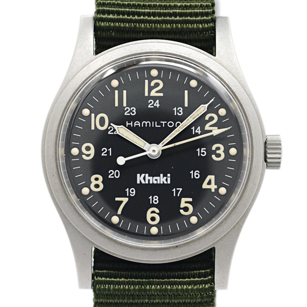 Hamilton Khaki 9415A 33mm Black Dial Cal.2801-2 17 Jewels Manual Winding 1990s USED Hamilton