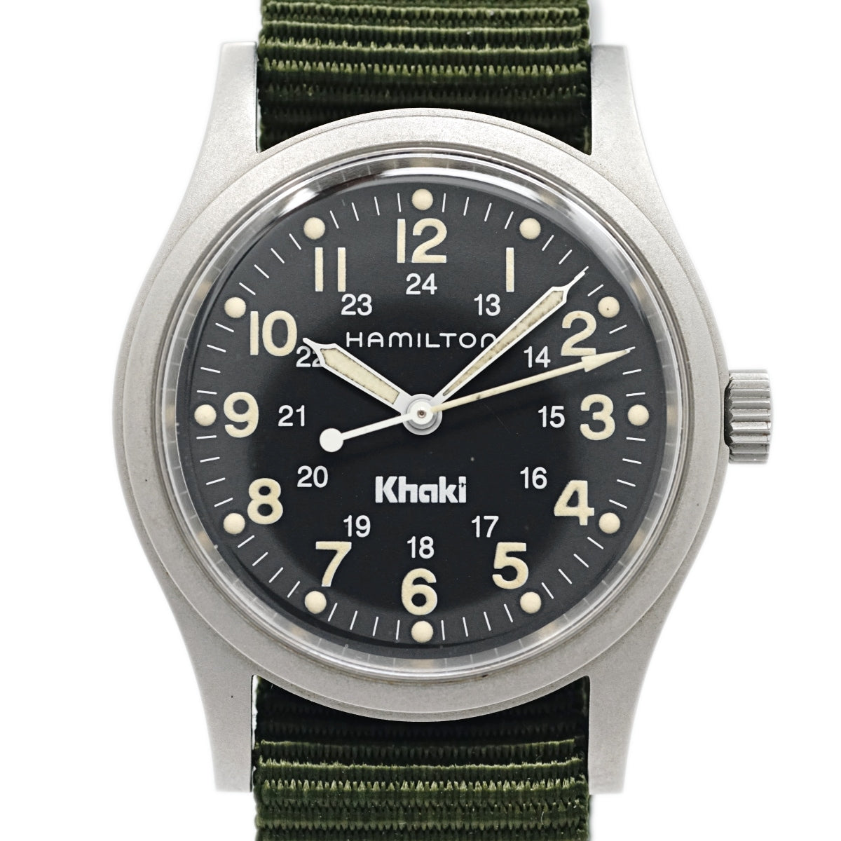 Hamilton Khaki 9415A 33mm Black Dial Cal.2801-2 17 Jewels Manual Winding 1990s USED Hamilton