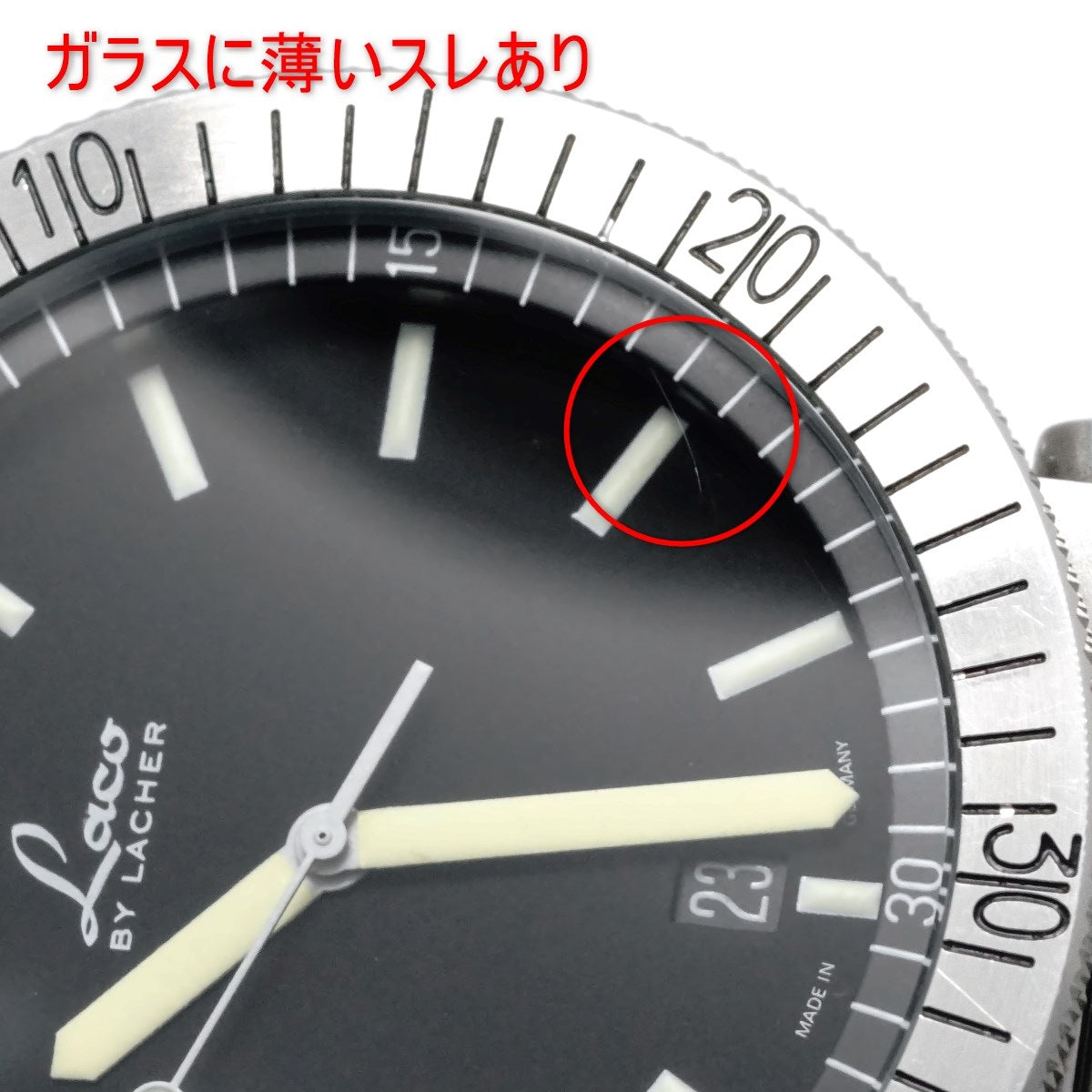 Laco by LACHER ラコ ネイビーシリーズ デイト 40mm ETA955.112 クオーツ USED