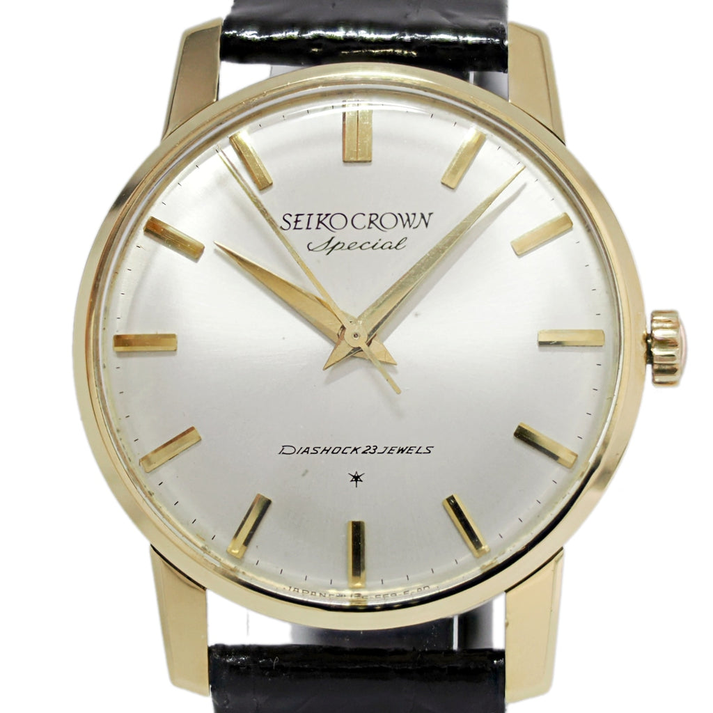 Seiko Crown Special 18K Solid Gold Ref. 70198 Cal. 341 23 Jewels Hand-wound Overhauled, Made in 1964