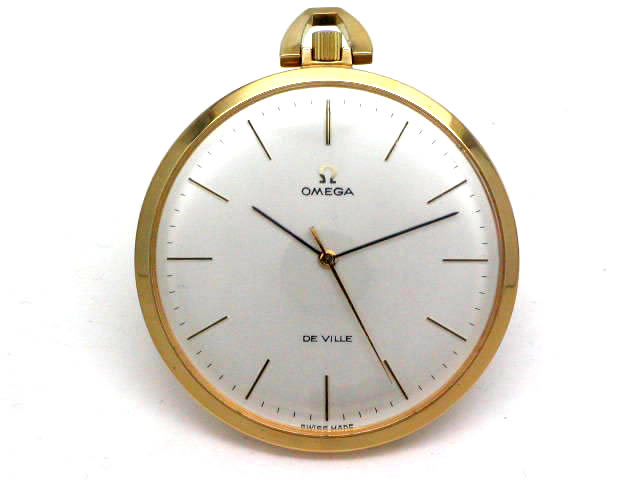 オメガ デヴィル 懐中時計 Cal.1035 手巻 OH済 1970年代