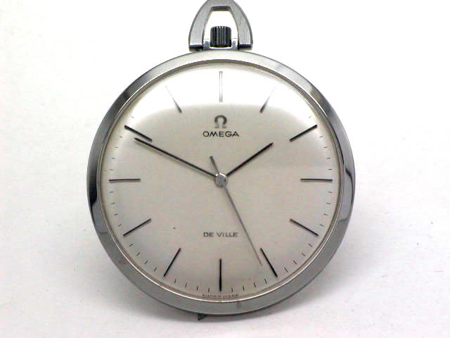 オメガ デヴィル 懐中時計 Cal.1035 手巻 OH済 1970年代