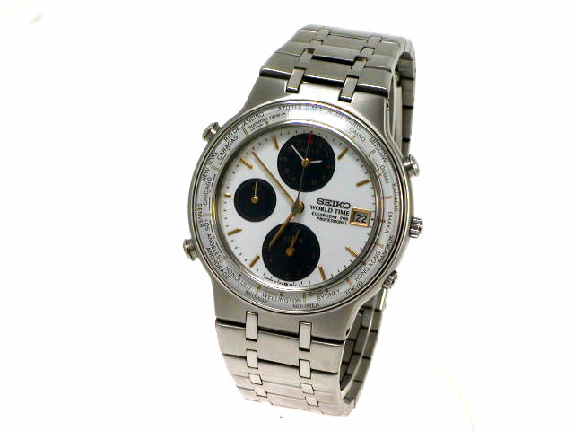 セイコー ワールドタイム GMT アラーム クオーツ 5T52-7A00 USED　