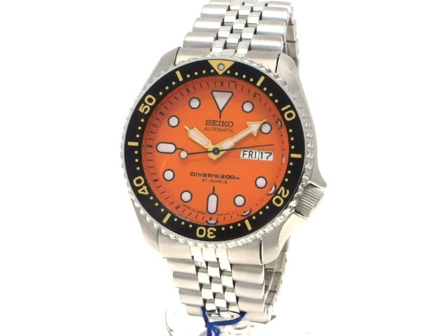 セイコー 海外逆輸入 ダイバーズ SKX011J オレンジボーイ 自動巻 USED