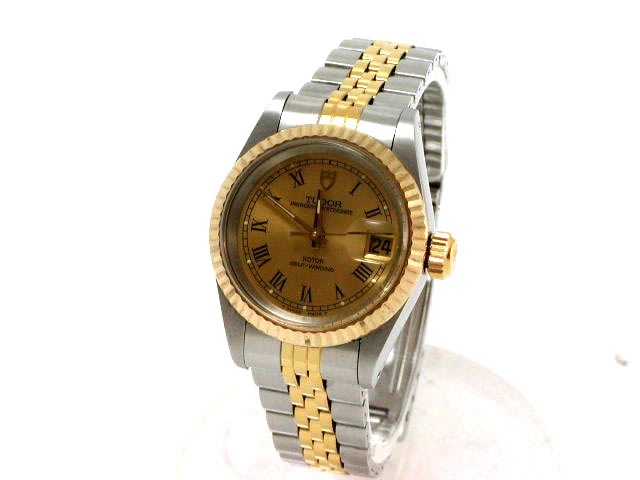 チュードル プリンセス オイスターデイト レディース Ref.92413N コンビ・ USED