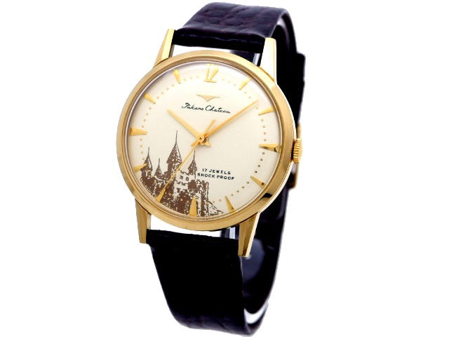 復刻版 タカノ シャトー 17石 手巻 城を描いた文字盤 USED