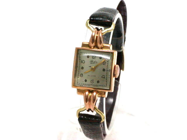 ハフィス レディス 18K 手巻き 17石 OH済 1940年代　