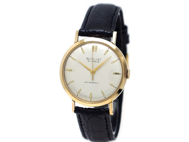 SUNLIGT アンチマグネティック 51305 YGP/SS 21石手巻 OH済 1960年代 Sunligt