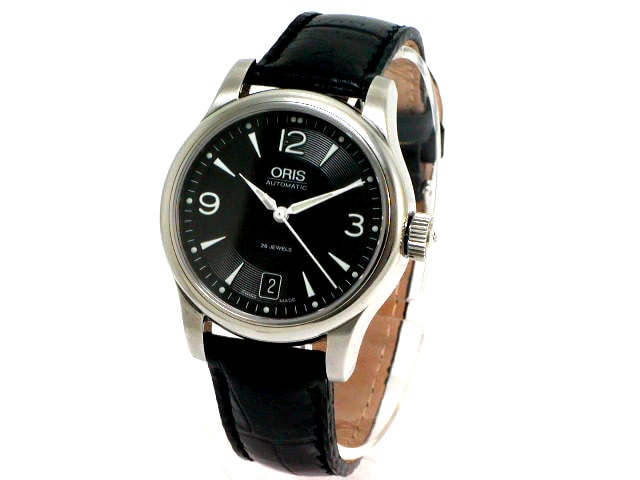 オリス クラシック デイト 733 7578 40 64F 自動巻 37mm 黒 USED　