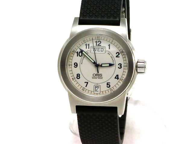 絶版 オリス ビッグクラウン BC3 径35mm ラバー シルバー 635 7501 41 61R