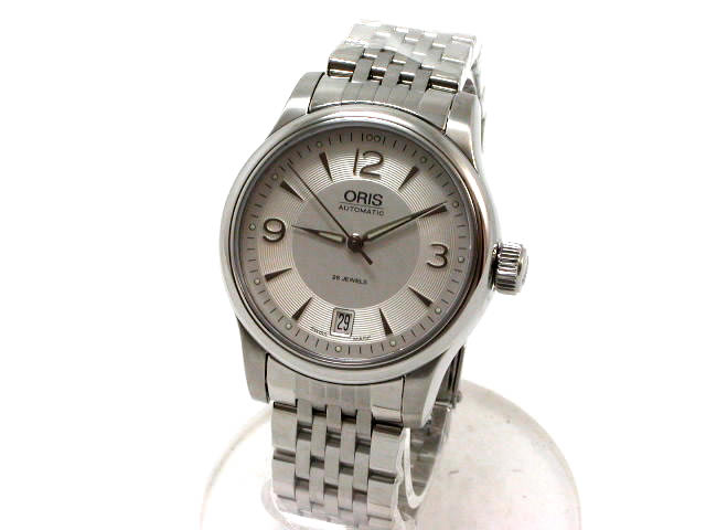 オリス クラシック φ37.0mm シルバー文字盤 SSブレス