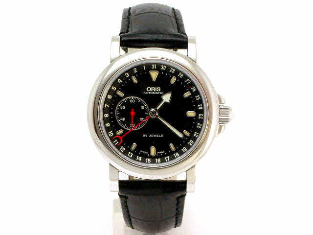 絶盤 オリス クラシック スポーティ 36mm ブラックダイヤル 644 7467 40 54F