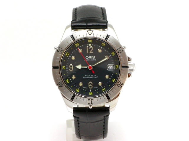 絶盤 オリス クラシック スポーツ ダイバー 替ベルトつき 38mm 633 7401 40 64