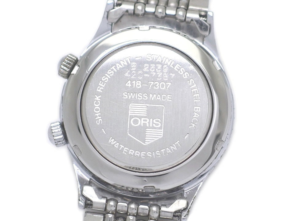 オリス アラームウォッチ 418-7307 純正ブレスレット Cal.418 手巻 OH済 USED
