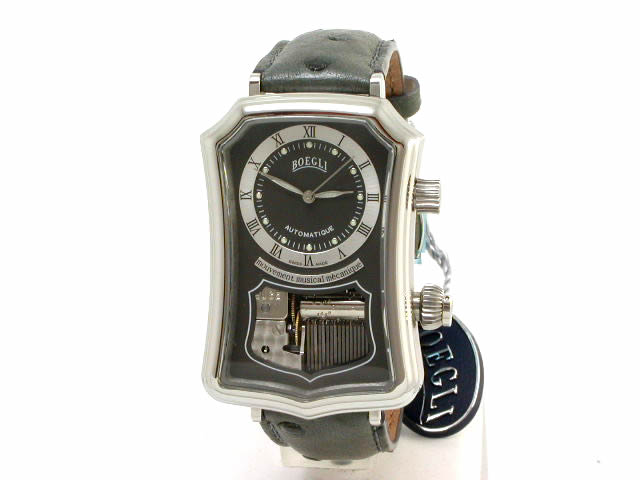 ボーグリ オルゴールリストウォッチ SS BK/DL モーツアルト魔笛 新品