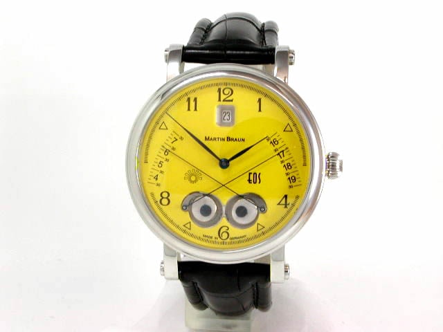 マーティンブラウン イオス(日の出、日の入り表示) SS 42mm イエローダイヤル 新品  EOS-42Y　Martin Braun