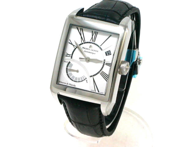 モーリスラクロア ポントス レクタンギュラー パワーリザーブ PT6157-SS001-110 自動巻 新品　Maurice Lacroix