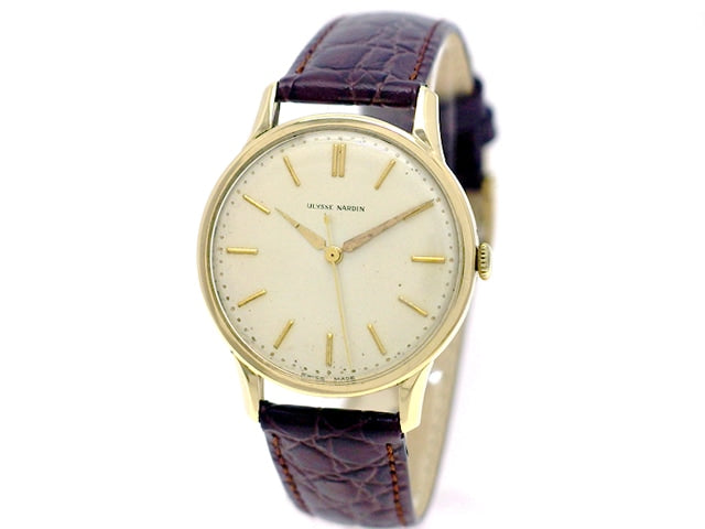 ユリスナルダン 18K 17石 手巻 OH済 1950年代