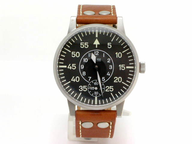 ラコ 手巻き スモールセコンド 42mm 861064 スペアベルトキットつき　新品 Laco