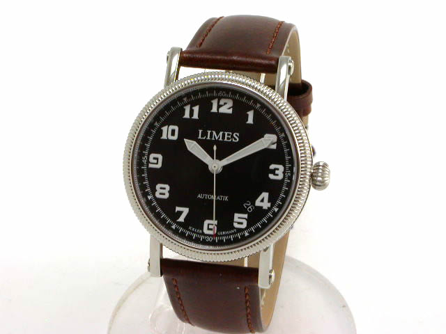リメス ヴィンテージ 1924 オート 径38.0mm 黒文字盤 カーフ U7624R-LA4.2 Limes ドイツ時計 新品