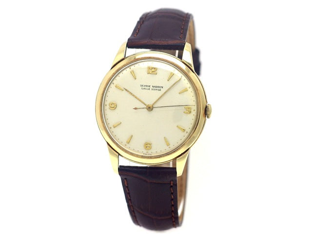 ユリスナルダン 3針 ラウンド 14K 手巻 OH済 1950年代 Ulysse Nardin
