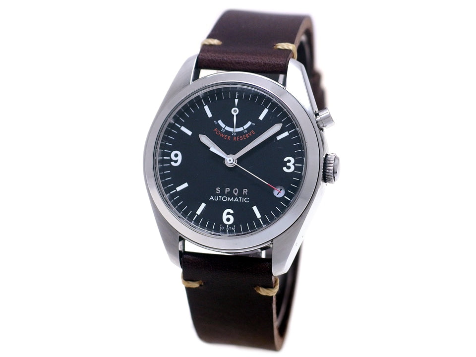 SPQR スポール Ref.9691 パワーリザーブ オリエント製ムーブメント 自動巻 USED ORIENT