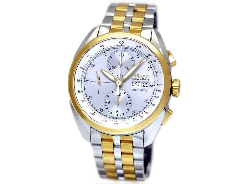 【美品】ブローバ アキュスイス スイス製 Ref.65C117 クロノグラフ 自動巻 USED Bulova