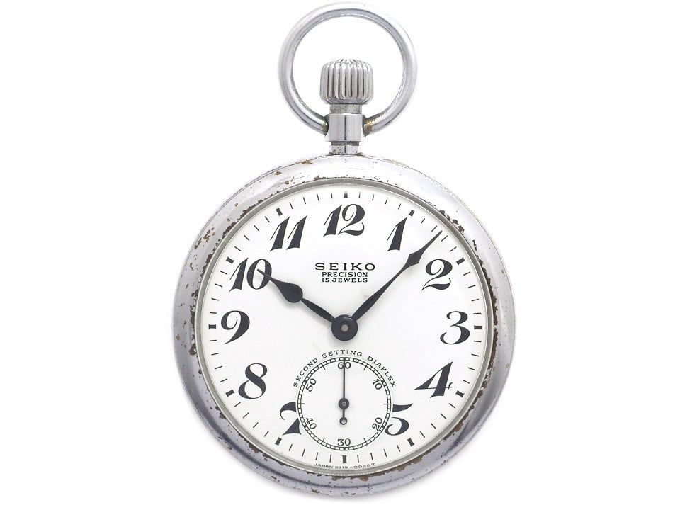 セイコー プレシジョン 懐中時計 91-0020 Cal.9119A 15石手巻 OH済 昭和46年製 Seiko