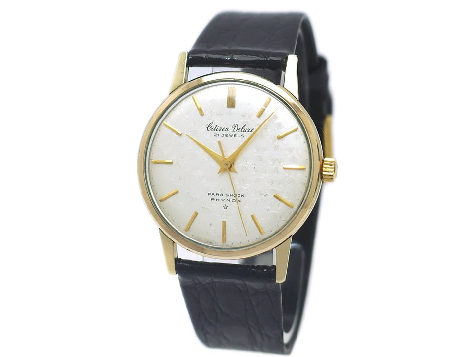 シチズン デラックス Ref.51407093 変わり文字盤 GF 21石 手巻 OH済 1960年頃 Citizen